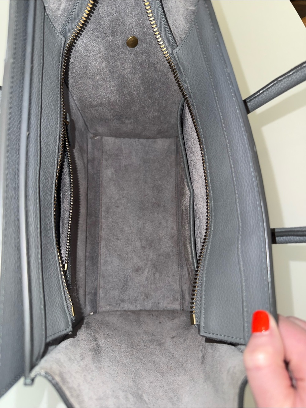 CELINE
Baby Drummed Calfskin Micro Luggage Tote - Picture 8 of 13